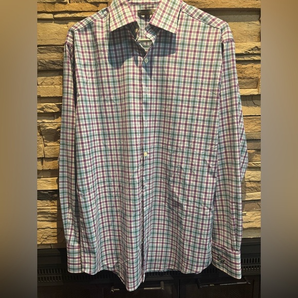 Peter Millar Summer Comfort Mens Long Sleeve Paid Button Front Shirt
Sz M - Picture 1 of 5